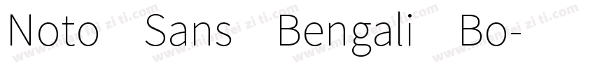 Noto Sans Bengali Bo字体转换